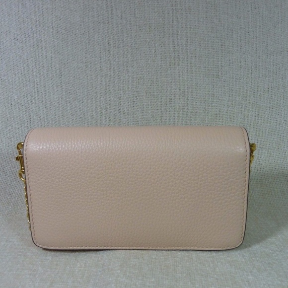 Tory Burch Pale Apricot Pink Chelsea Chain Pouch/MINI BAG - Picture 4 of 13